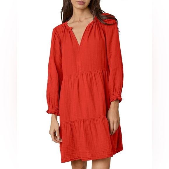 Velvet By Graham & Spencer Mirella Gauzy Cotton Mini Dress - Picture 7 of 7